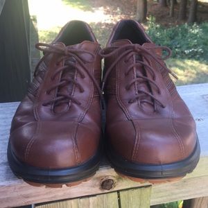 Mens ECCO Brown LaceUp Golf Shoes Sz 43/ US 9-9.5